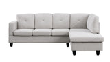 Santiago - Linen Sectional Sofa With Right Facing Chaise by Lilola Home | Bel Furniture