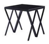 Magenta - Glass Top End Table - Black by Urban Nest | Bel Furniture