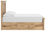 Makidern - Panel Storage Bed With Under Bed Storage Unit And Storage Footboard