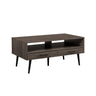 Contemporary 2 Drawer Low Coffee Table Dark Gray by Walker Edison | Bel Furniture