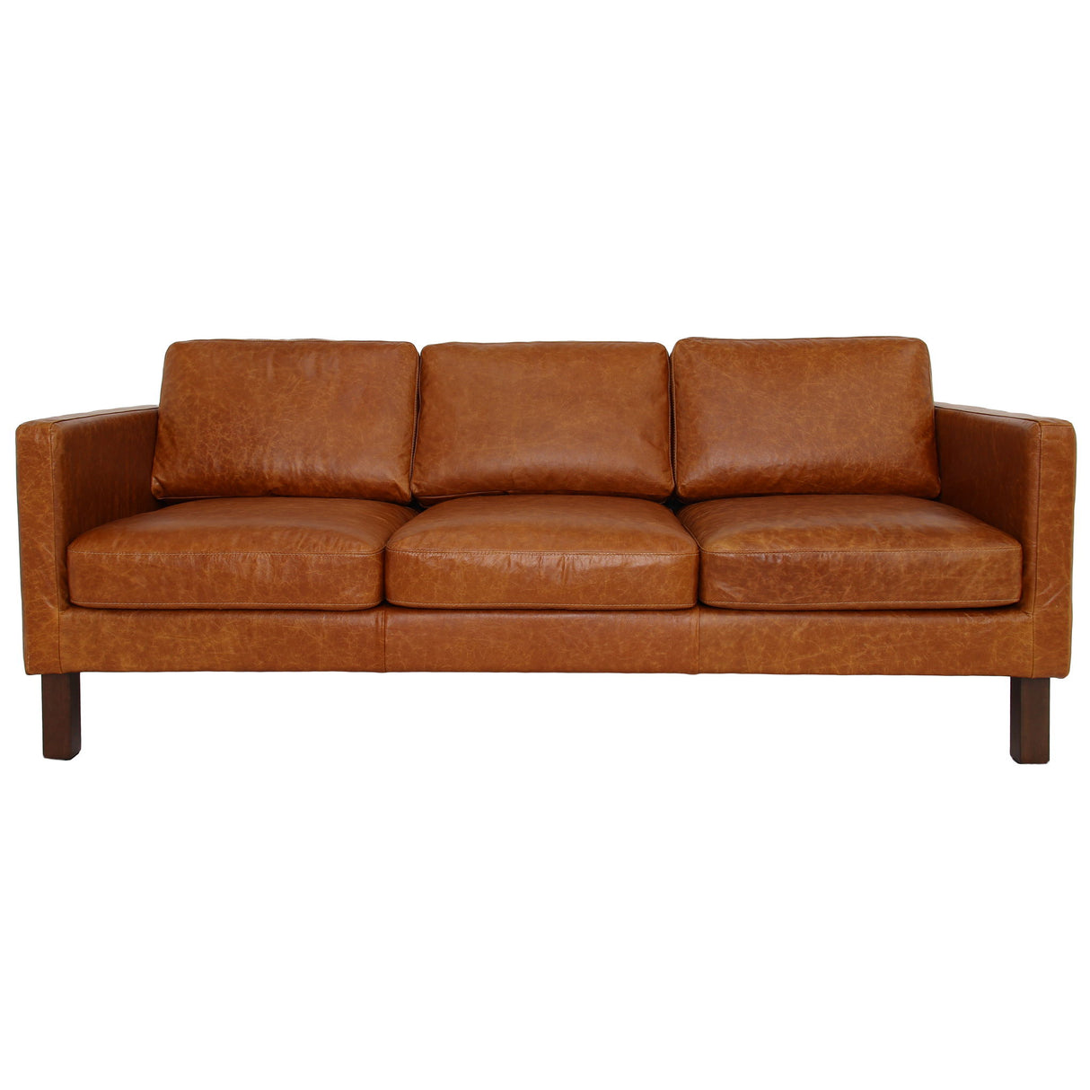 Memphis - Waxy Sofa - Cognac by Ashcroft Furniture | Bel Furniture