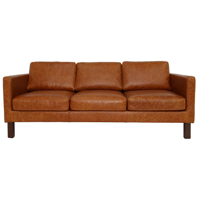 Memphis - Waxy Sofa - Cognac by Ashcroft Furniture | Bel Furniture