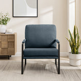 Contemporary Square Metal Frame Accent Chair by Walker Edison | Bel Furniture