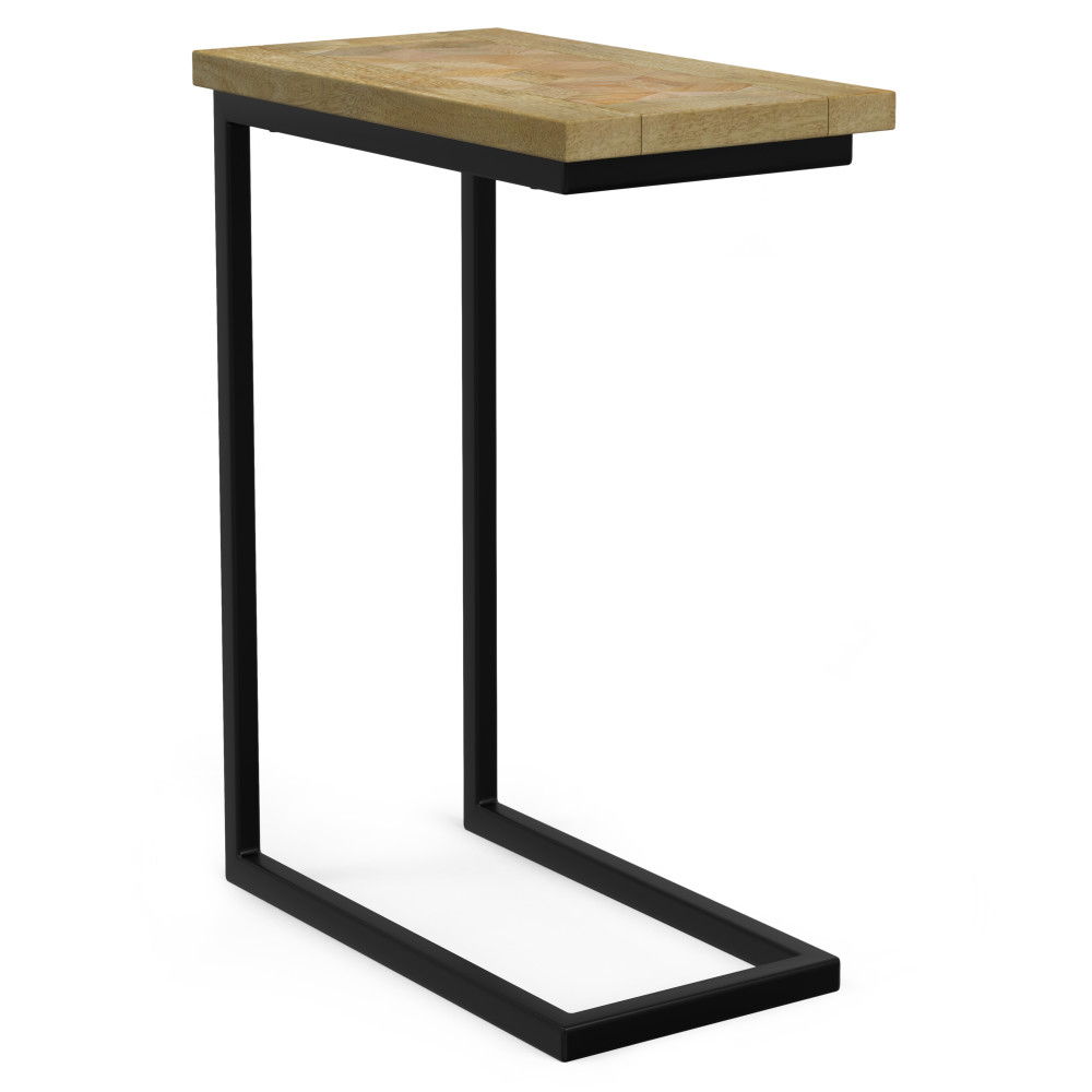 Skyler - Handcrafted C Side Table Beige by Simpli-Home | Bel Furniture