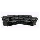 Jupiter - Leather Sectional - Black
