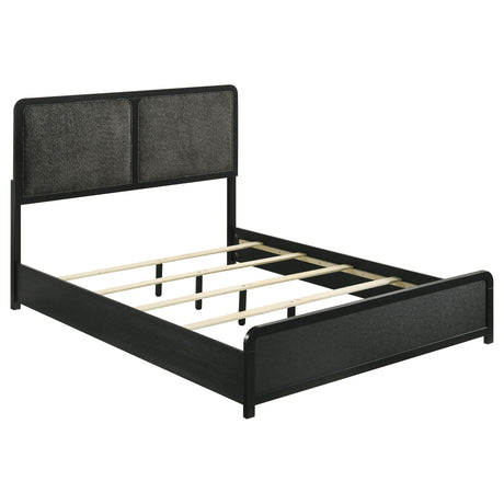 Cavelle - Upholstered Bed Black by Coaster Fine Furniture | Bel Furniture
