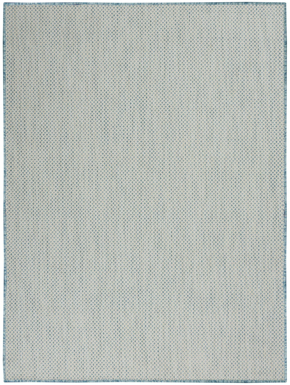 5' X 7' Geometric Power Loom Area Rug - Aqua