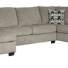 Ballinasloe - Sectional Pearl Silver 3-Piece Sectional with Left-Arm Facing Chaise by Signature Design by Ashley® | Bel Furniture
