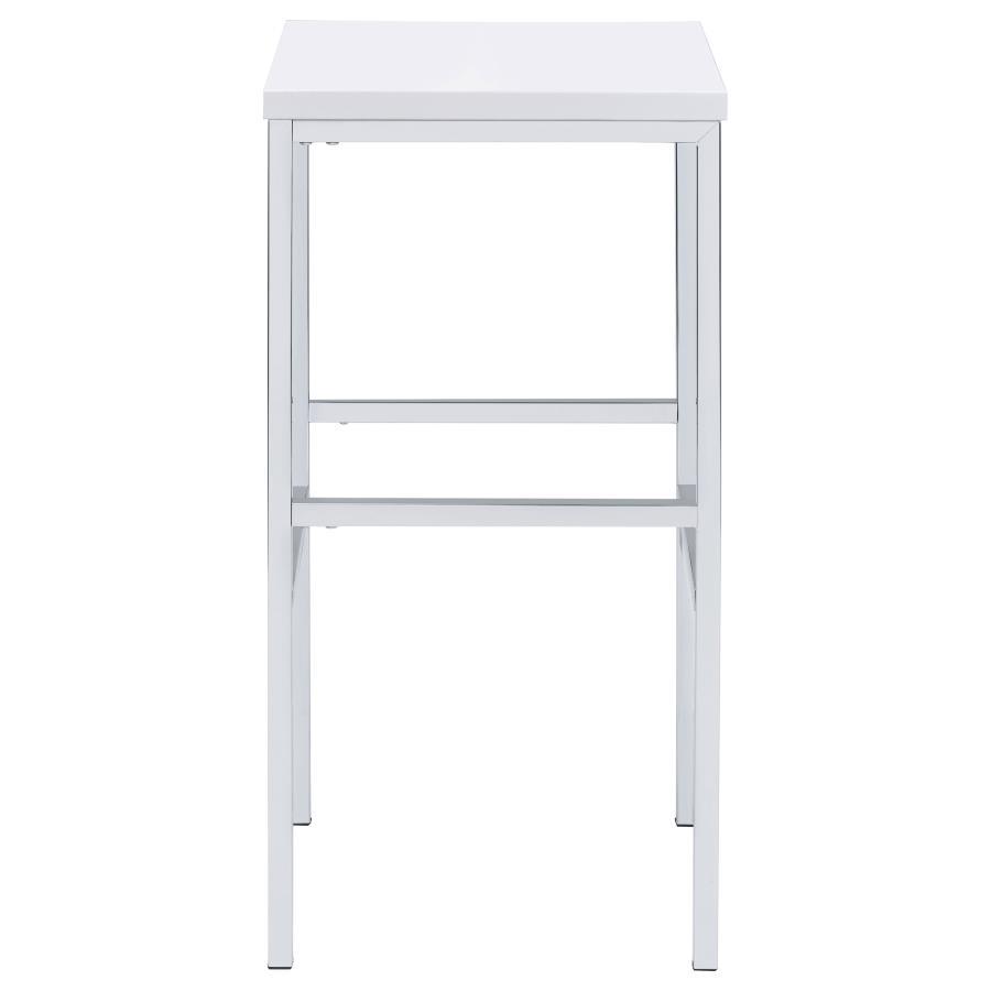 Natividad - 5 Piece Pub Height Bar Table Set - White High Gloss by CoasterEveryday | Bel Furniture