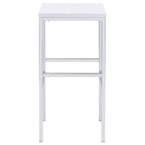 Natividad - 5 Piece Pub Height Bar Table Set - White High Gloss by CoasterEveryday | Bel Furniture