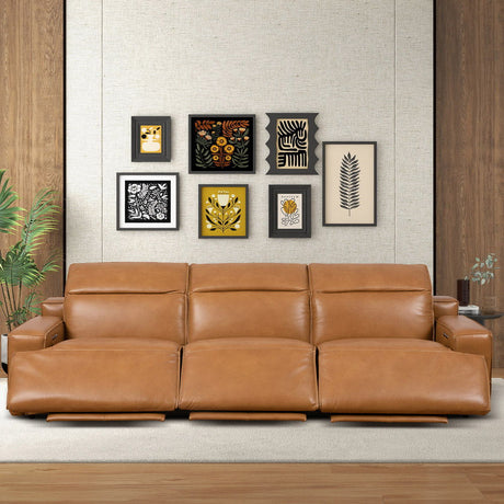 Urbana - Triple Power Recliner Sofa - Tan - view 9