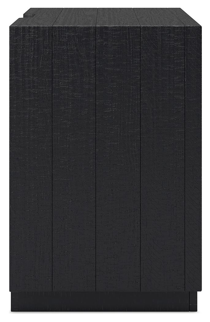 Londer - Black - Two Drawer Night Stand by Millennium® by Ashley | Bel Furniture