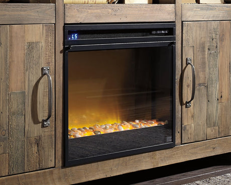 Entertainment Accessories - Fireplace Insert Glass/Stone - Black - view 5
