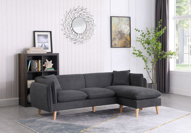 Brayden - Fabric Sectional Sofa Chaise by Lilola Home | Bel Furniture