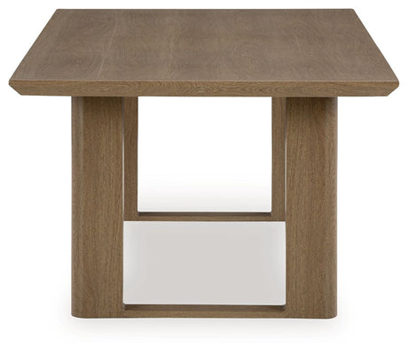 Serene Bay - Dark Brown - Rectangular Dining Table With Umbrella Option by Signature Design by Ashley® | Bel Furniture