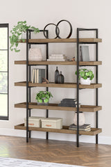 Montia - Light Brown - Bookcase by Signature Design by Ashley® | Bel Furniture