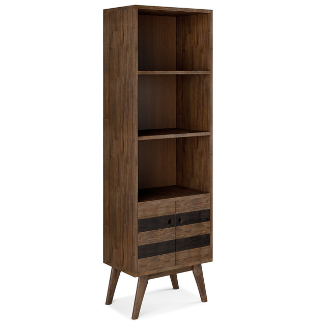 Clarkson - Bookcase With Storage - Rustic Natural Aged Brown by Simpli-Home | Bel Furniture