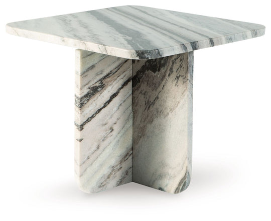 Baretton - Accent Cocktail Table White 18"W x 18"D x 15"H by Signature Design by Ashley® | Bel Furniture