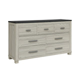 Augusta - Dresser, 7 Spacious Drawers, Block Feet - Beige Brown