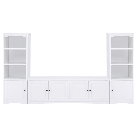 Laughlin - 3-piece Entertainment Center TV Stand - White White by Coaster Fine Furniture | Bel Furniture
