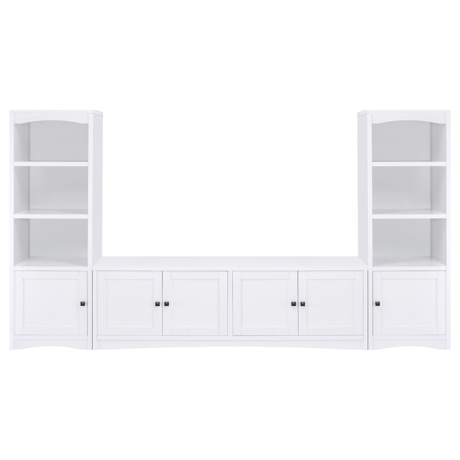 Laughlin - 3-piece Entertainment Center TV Stand - White