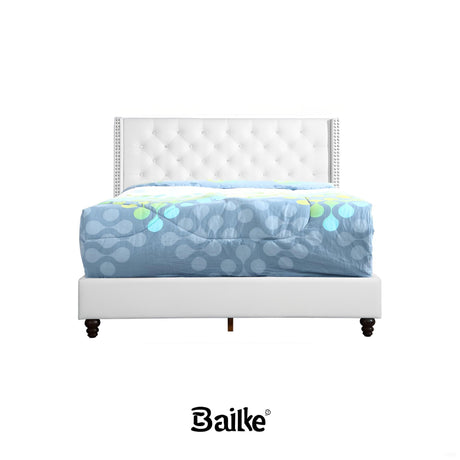 Upholstered Nailhead Trim Chic Bed - view 30