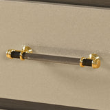 Gigi - Chest With LED Lights Chest, 5 Drawers, LED Lighting, Rounded Edges - Gold