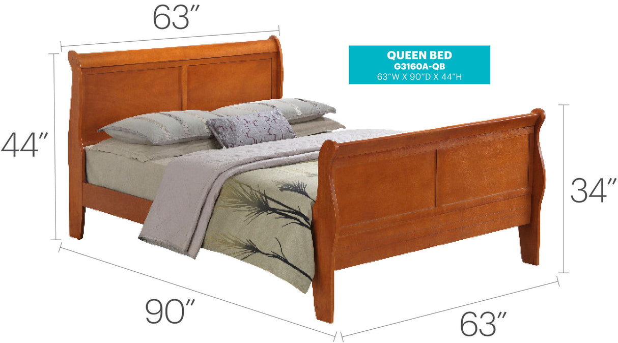 Panel Sleigh Bed