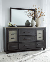 Foyland - Dresser, Mirror Dark Brown Dresser & Mirror by Signature Design by Ashley® | Bel Furniture