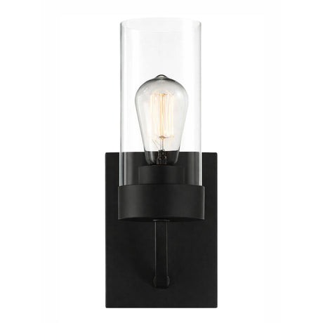 Zephyr - Single Light Sconce - Black / Clear - view 7