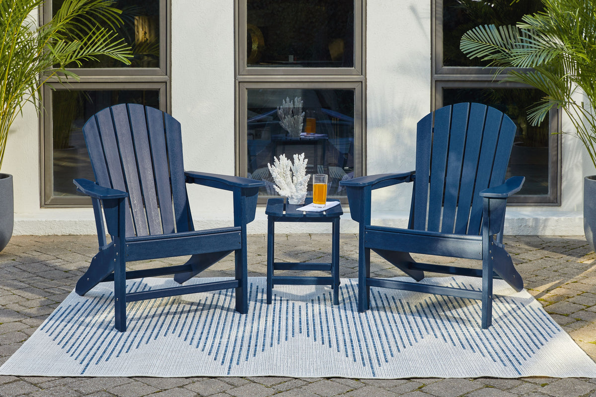 Sundown Treasure - Outdoor Conversation Set Blue 3 Pc. - Conversation Set by Signature Design by Ashley® | Bel Furniture