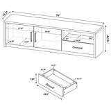 Murray - 70" 2-Door TV Stand Media Console - Black by Coaster Fine Furniture | Bel Furniture