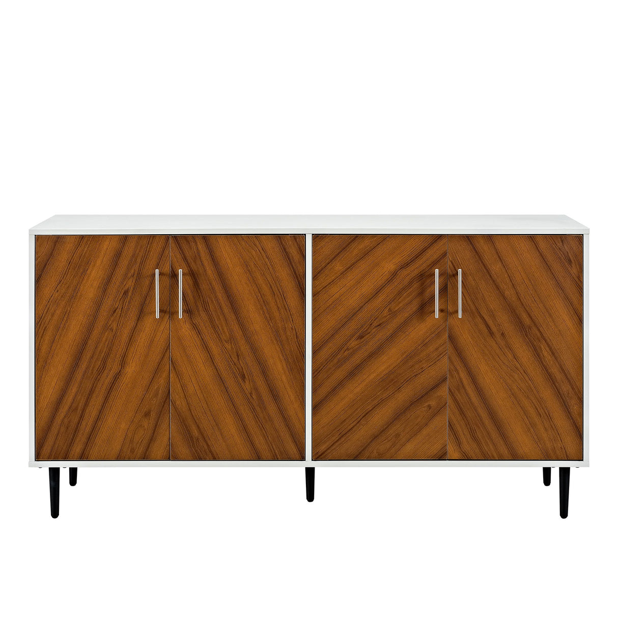 Mid-Century Modern Faux Bookmatch Door Buffet by Walker Edison | Bel Furniture