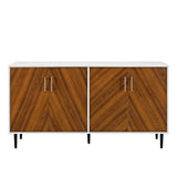 Mid-Century Modern Faux Bookmatch Door Buffet by Walker Edison | Bel Furniture