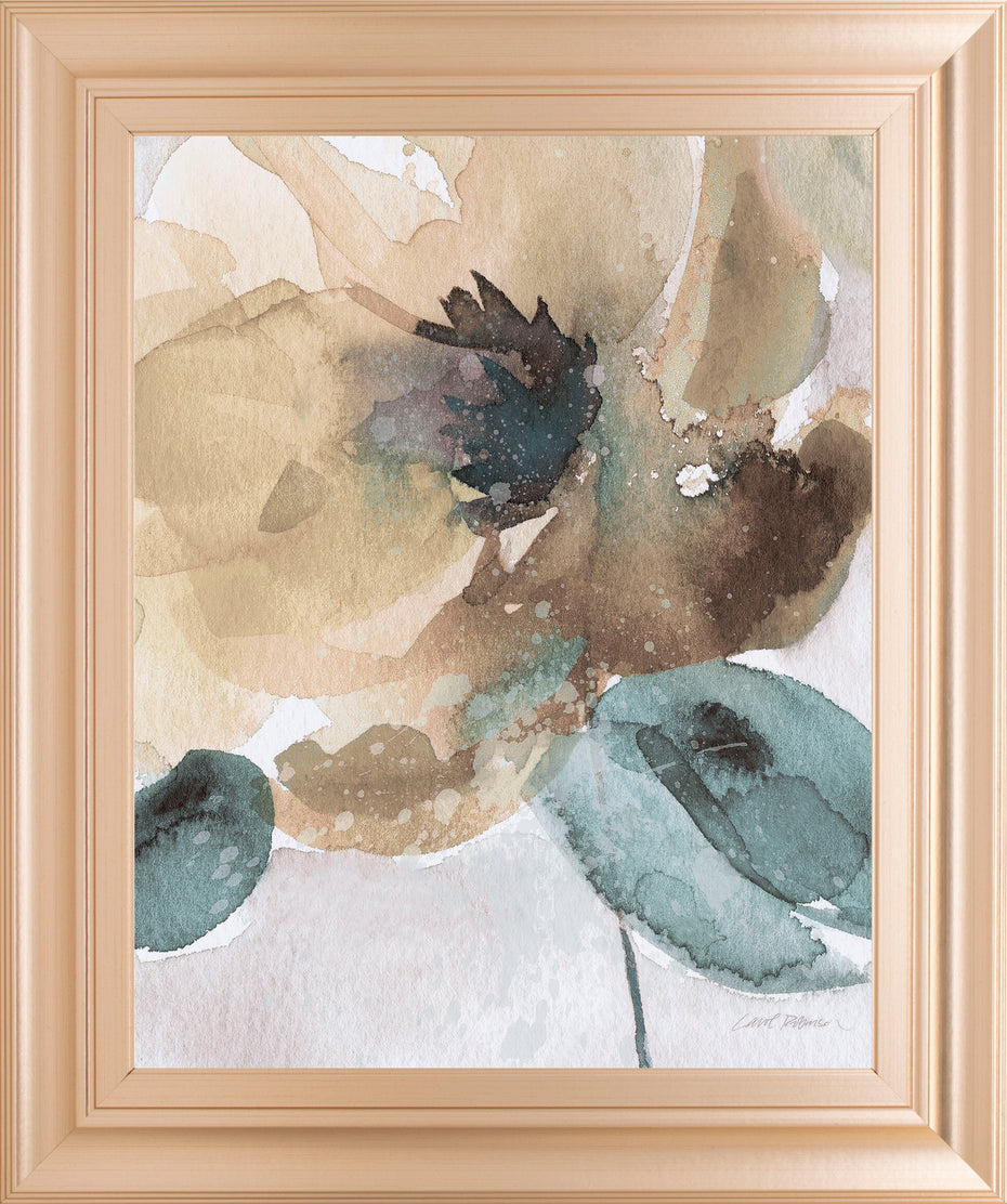 Watercolor Poppy Il By Carol Robinson - Framed Print Wall Art - Beige