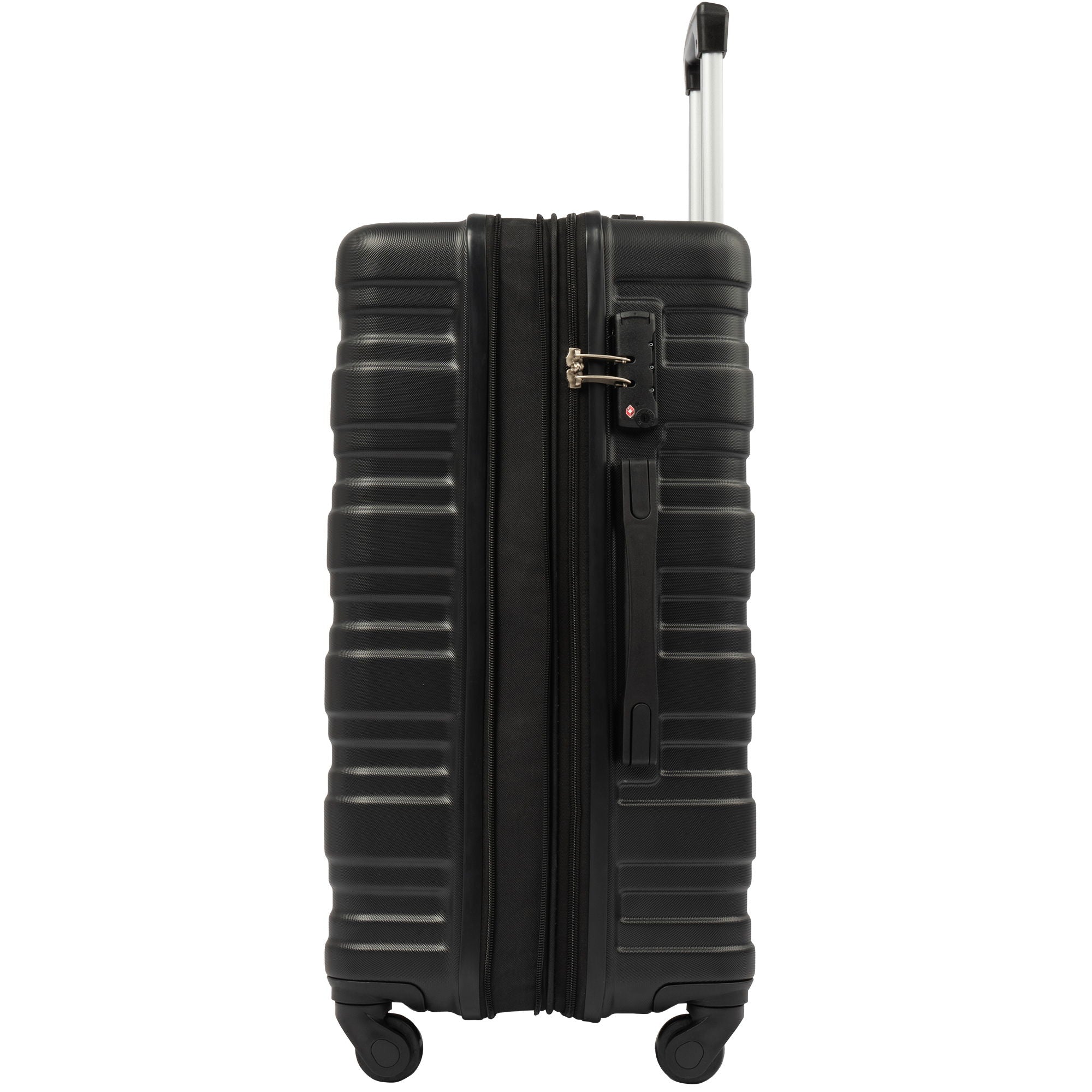 Hardshell Luggage Sets 3 Pieces Spinner Suitcase With Tsa Lock Lightweight 20" 24" 28" - Black