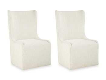 Radkin Dining Upholstered Wingback Side Chair (Set of 2) Off White