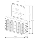 Sonya - 6-Drawer Upholstered Bedroom Dresser