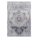Payas - 6' X 9' Medallion Area Rug - Cream / Blue