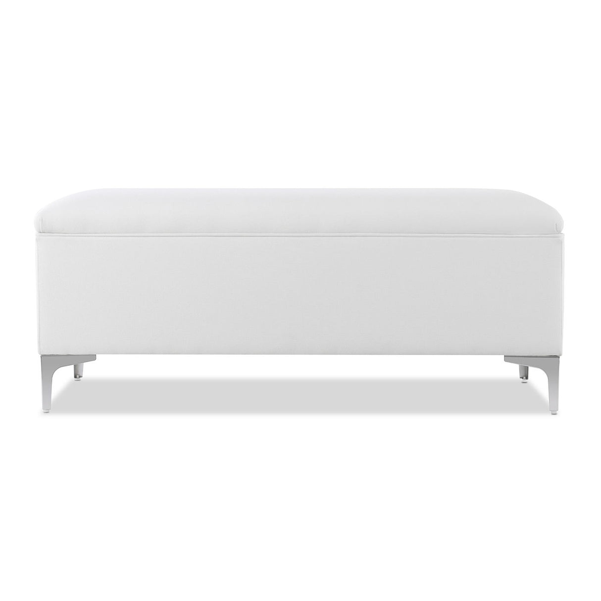Madelyn - Modern Storage Bench - Bright White Dye by Jennifer Taylor Home | Bel Furniture