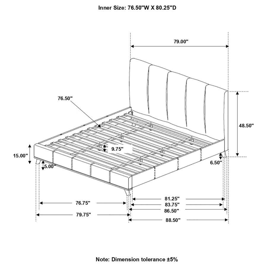 Charity - Upholstered Panel Bed