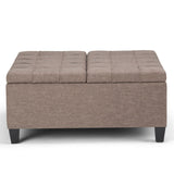 Harrison - Coffee Table Storage Ottoman - Tanners Brown