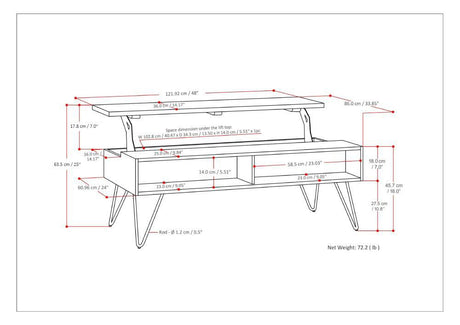 Hunter - Handcrafted Lift Top Coffee Table - view 46