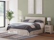 Lawroy - Panel Bed With Storage Beige King Storage Footboard And 2 Under Bed Storage Units by Signature Design by Ashley® | Bel Furniture