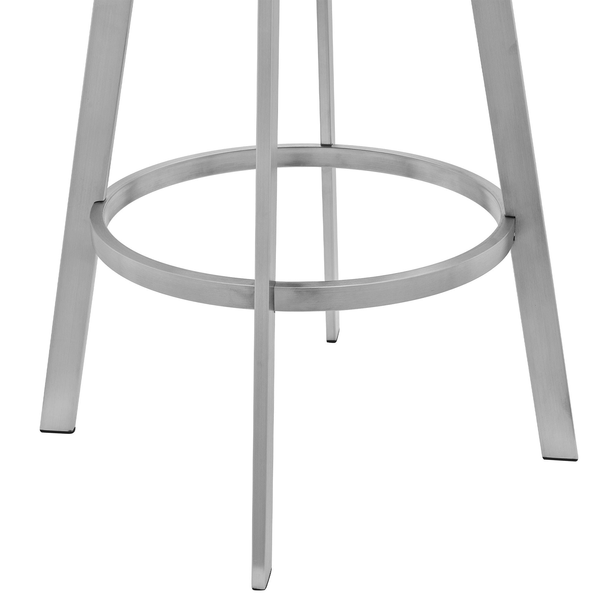 40" Swivel Low Back Bar Height Bar Chair - Gray / Silver