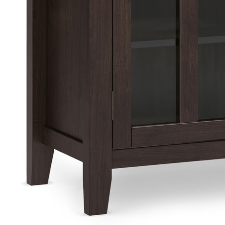 Artisan - Tall TV Media Stand - Dark Chestnut Brown by Simpli-Home | Bel Furniture