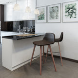 Addy - Counter Stool (Set of 2) - Distressed Brown by Simpli-Home | Bel Furniture