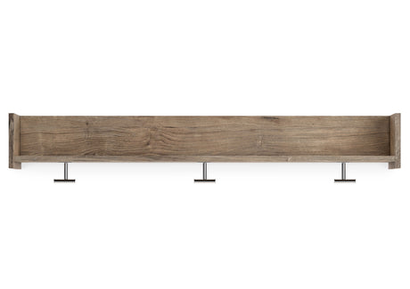 Oliah - Natural - Wall Mounted Coat Rack w/Shelf by Signature Design by Ashley® | Bel Furniture