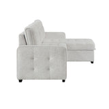 Gustavo - Sofa, Pull Out Bed, Storage Chaise, USB And Cup Holders - Beige