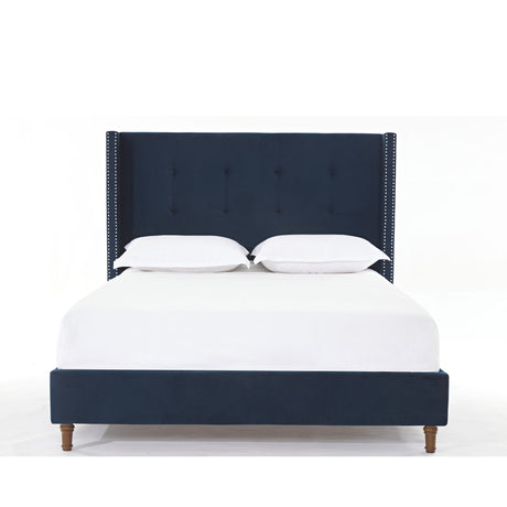 Peyton - Upholstered Bed With 54" High Headboard, Traditional Hand Buttoned Tufting - view 14